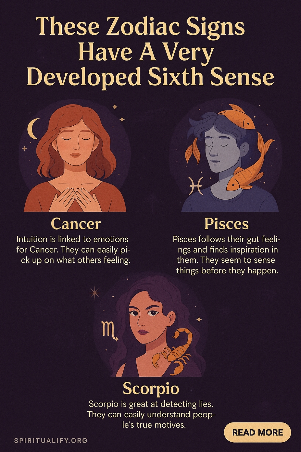 These Zodiac Signs Have A Very Developed Sixth Sense Infographic