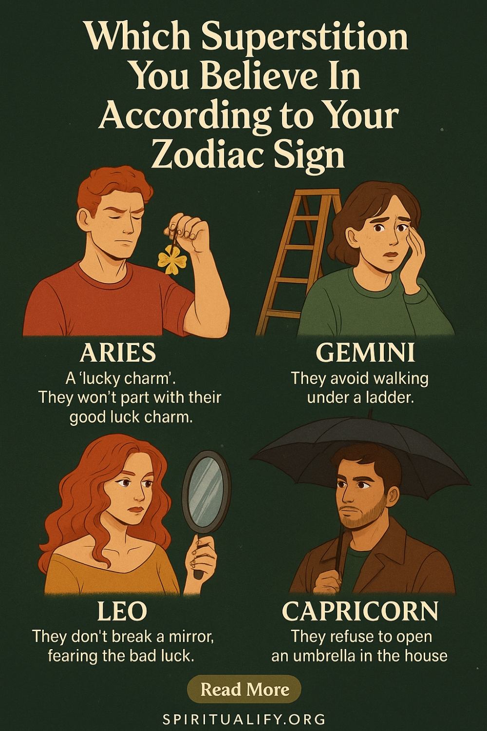 Which Superstition You Believe In According to Your Zodiac Sign Infographic