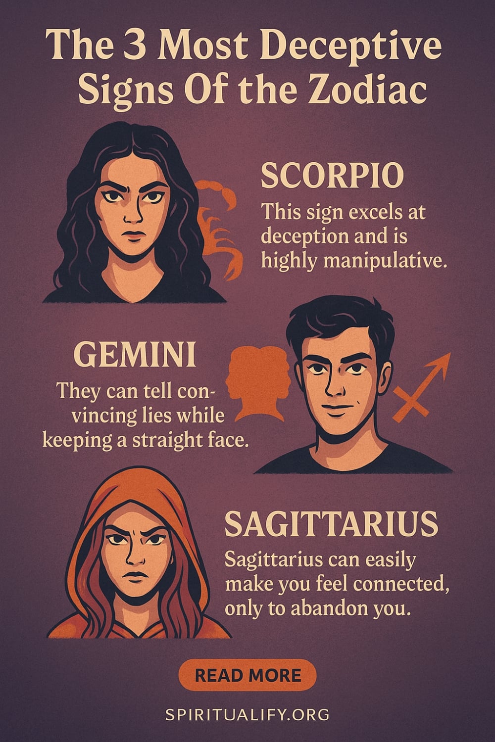 The 6 Most Deceptive Signs Of The Zodiac Infographic