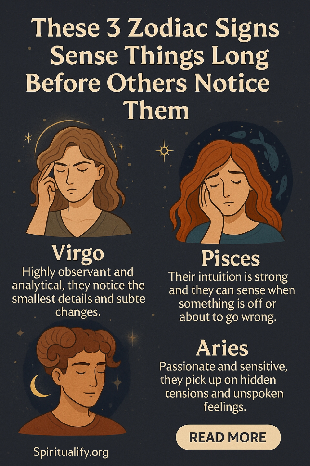 These 5 Zodiac Signs Sense Things Long Before Others Notice Them Infographic
