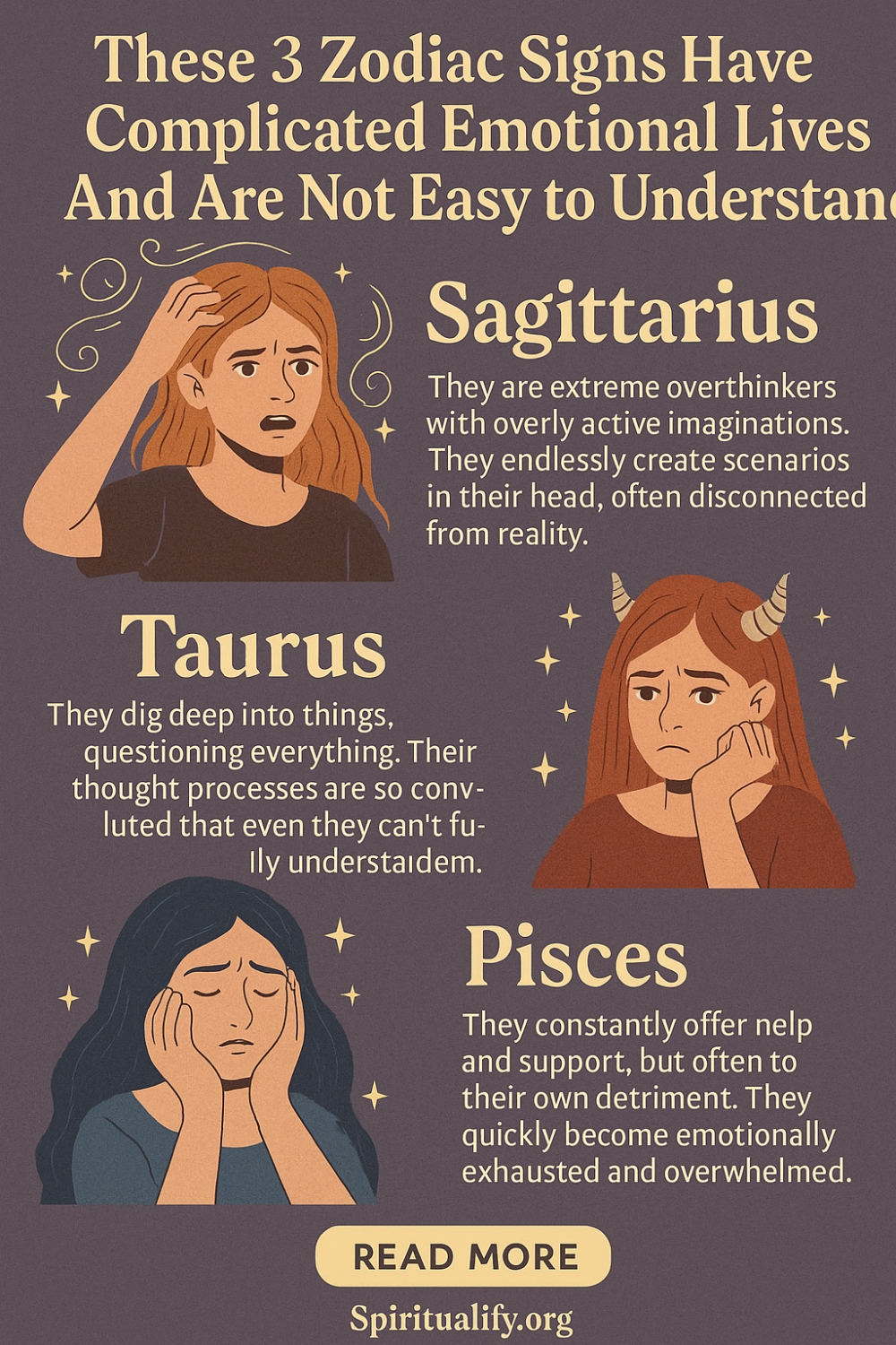 These 6 Zodiac Signs Have Complicated Emotional Lives And Are Not Easy To Understand Infographic