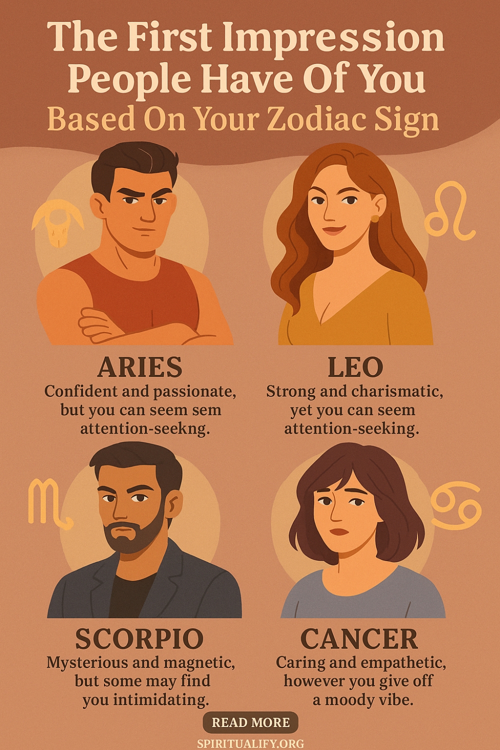 The First Impression People Have Of You Based On Your Zodiac Sign Infographic