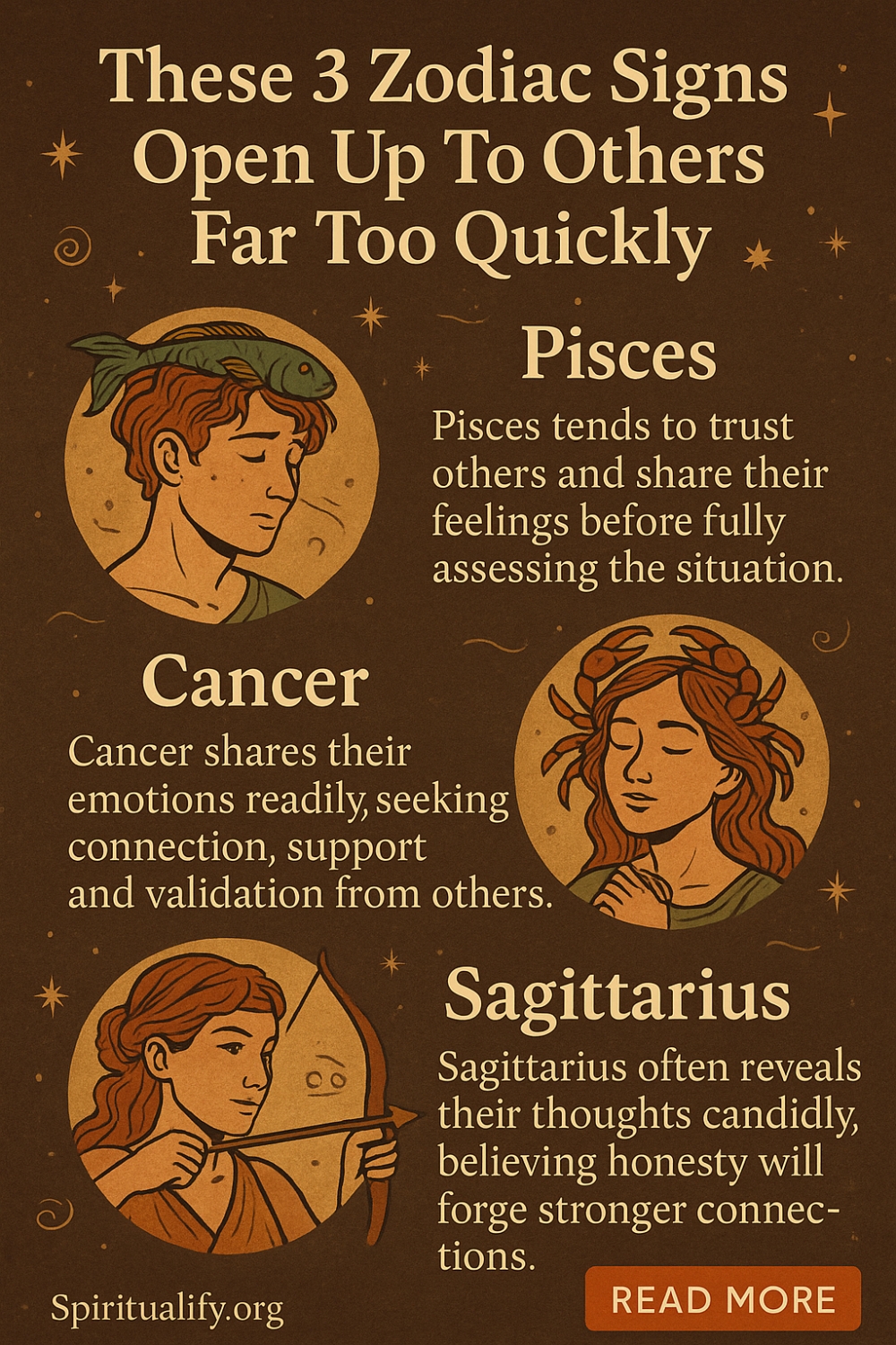 These 3 Zodiac Signs Open Up To Others Far Too Quickly Infographic