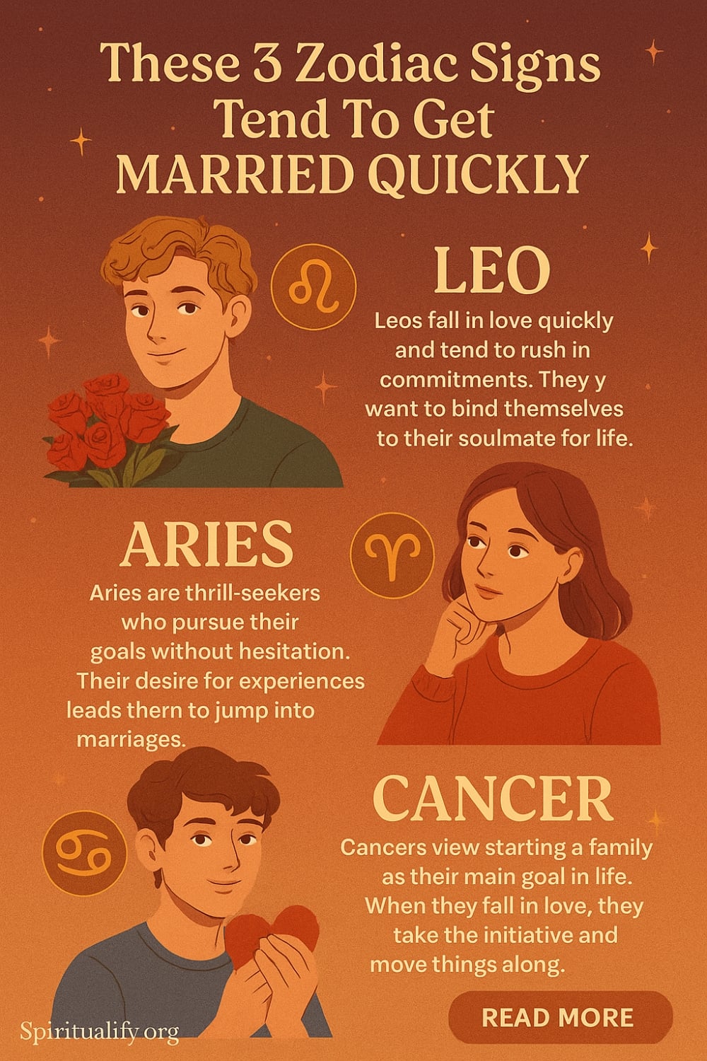These 3 Zodiac Signs Tend To Get Married Quickly Infographic