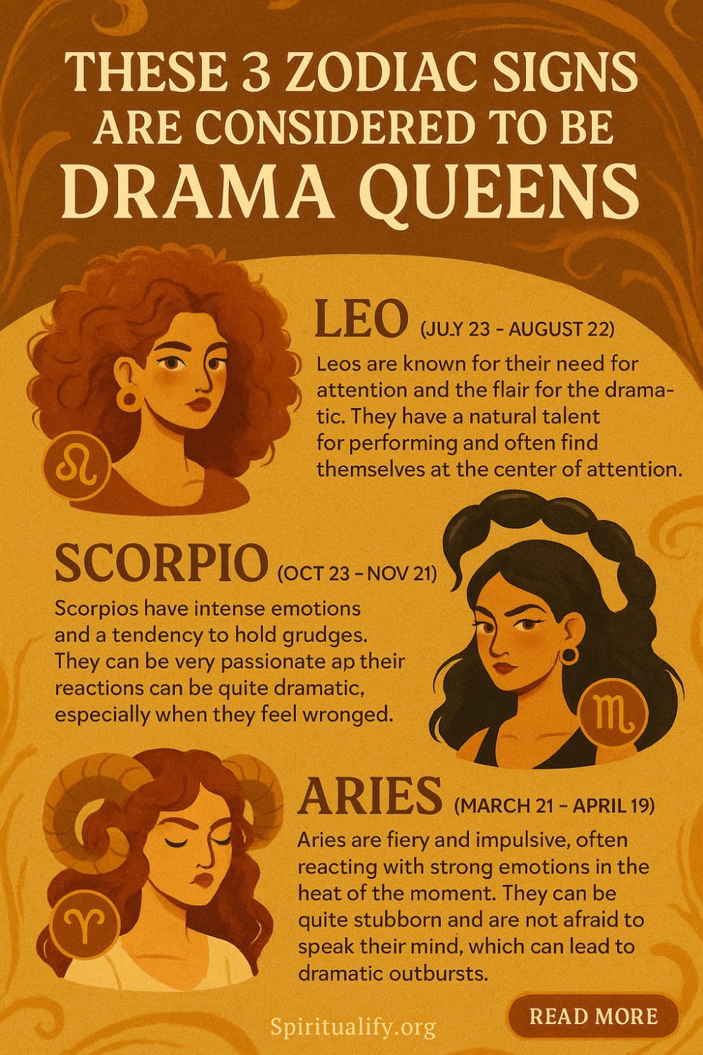 These 4 Zodiac Signs are Considered to Be Drama Queens Infographic