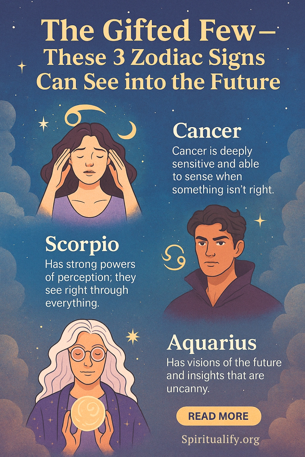 The Gifted Few – These 3 Zodiac Signs Can See into the Future Infographic