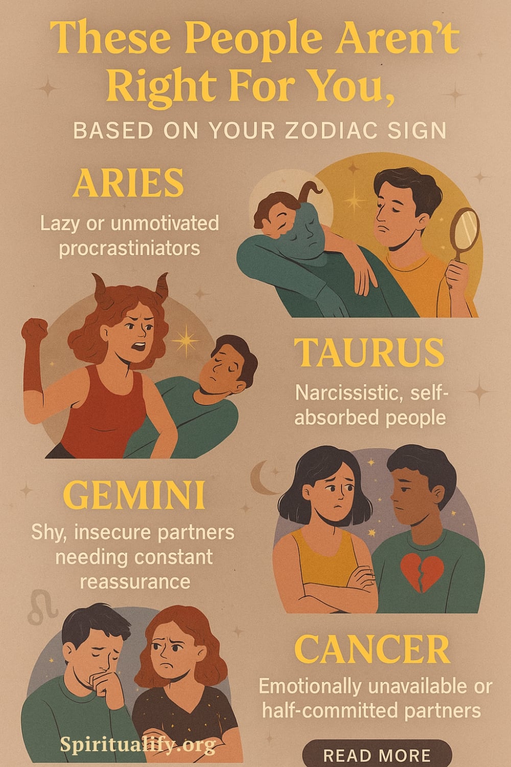 These People Aren’t Right For You, Based On Your Zodiac Sign Infographic