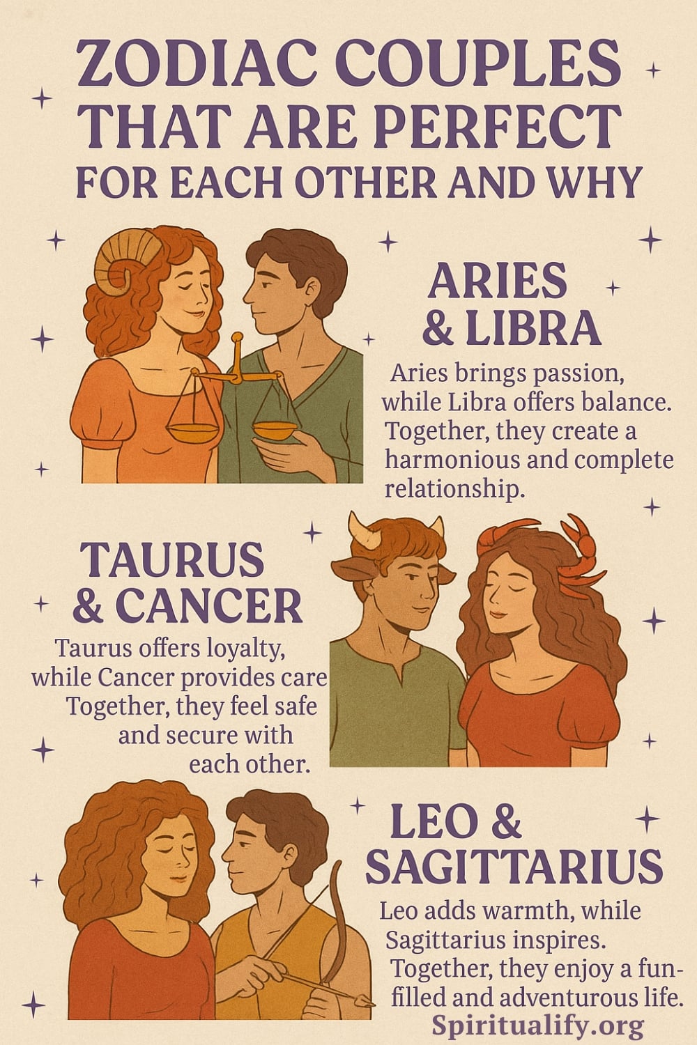 15 Zodiac Couples That Are Perfect For Each Other And Why Infographic