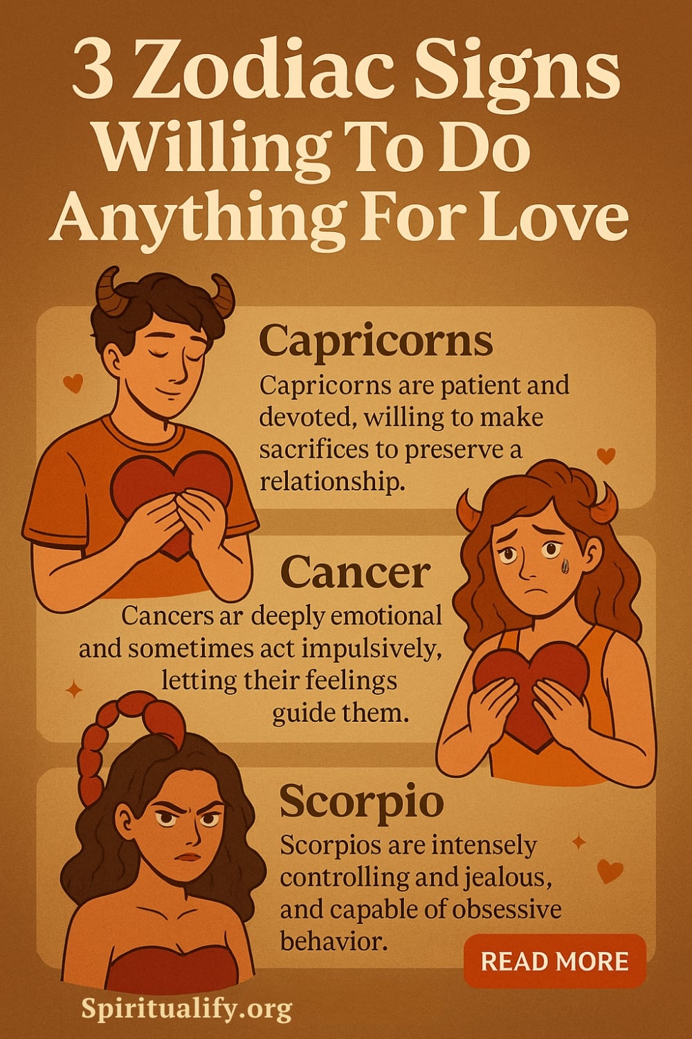 3 Zodiac Signs Willing To Do Anything For Love Infographic