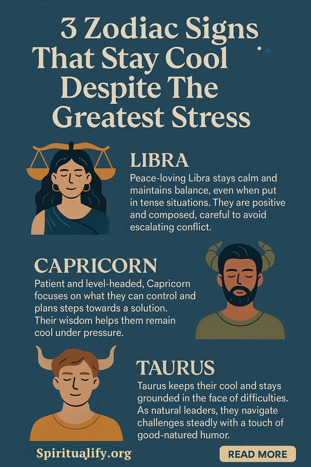 5 Zodiac Signs That Stay Cool Despite The Greatest Stress Infographic