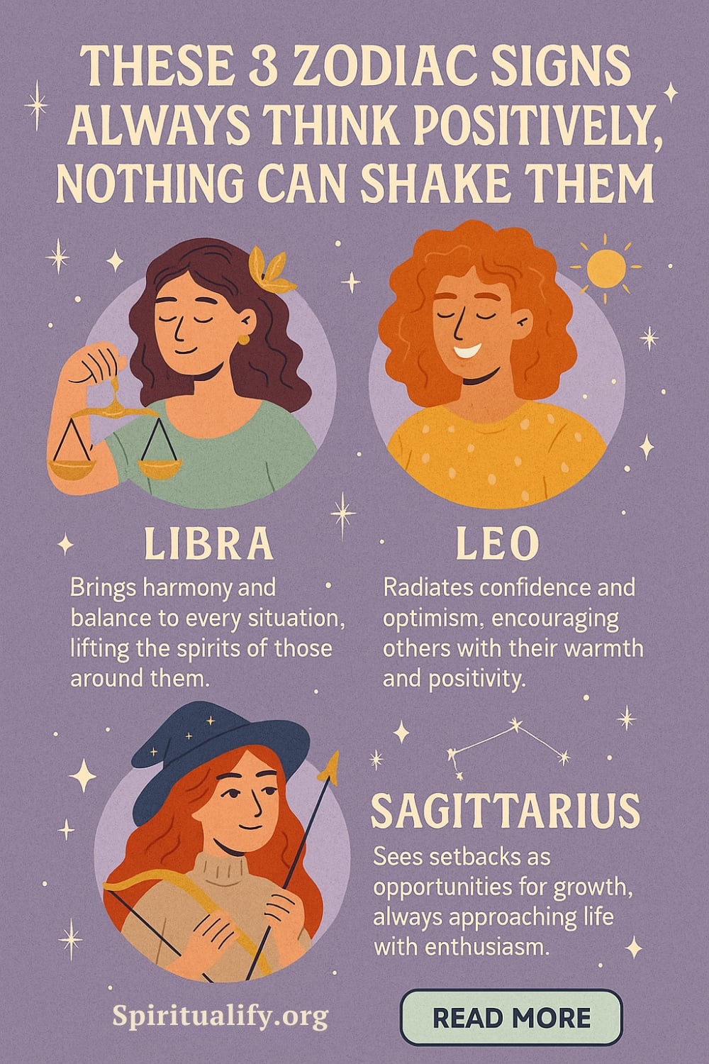 These 4 Zodiac Signs Always Think Positively, Nothing Can Shake Them Infographic