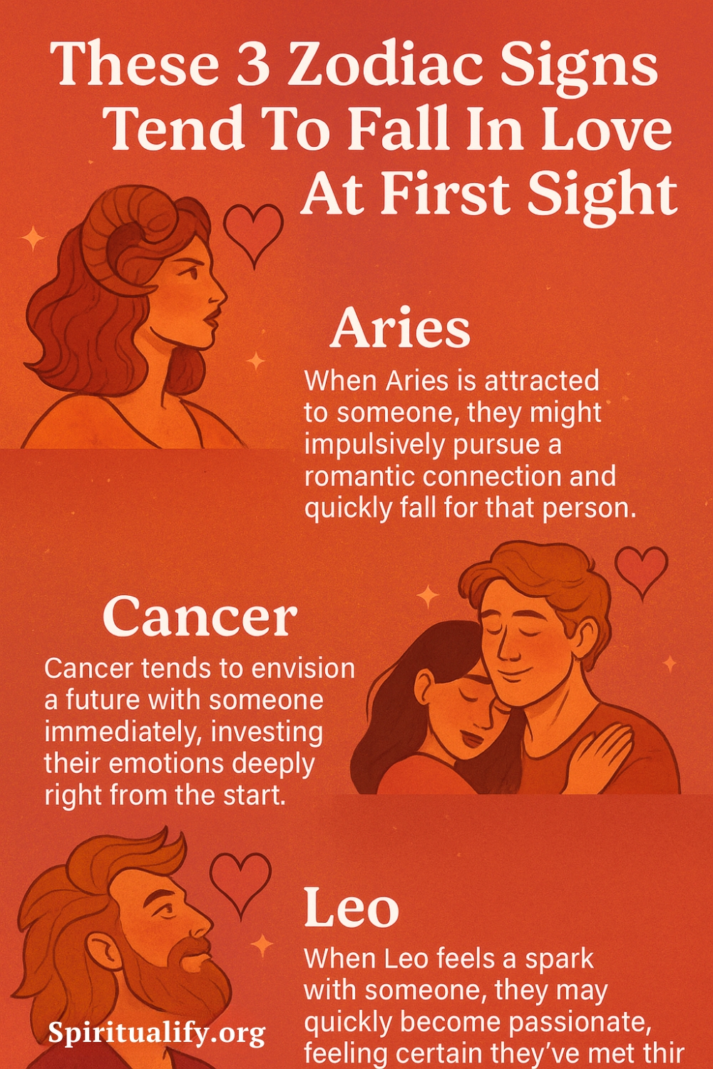 These 4 Zodiac Signs Tend To Fall In Love At First Sight Infographic