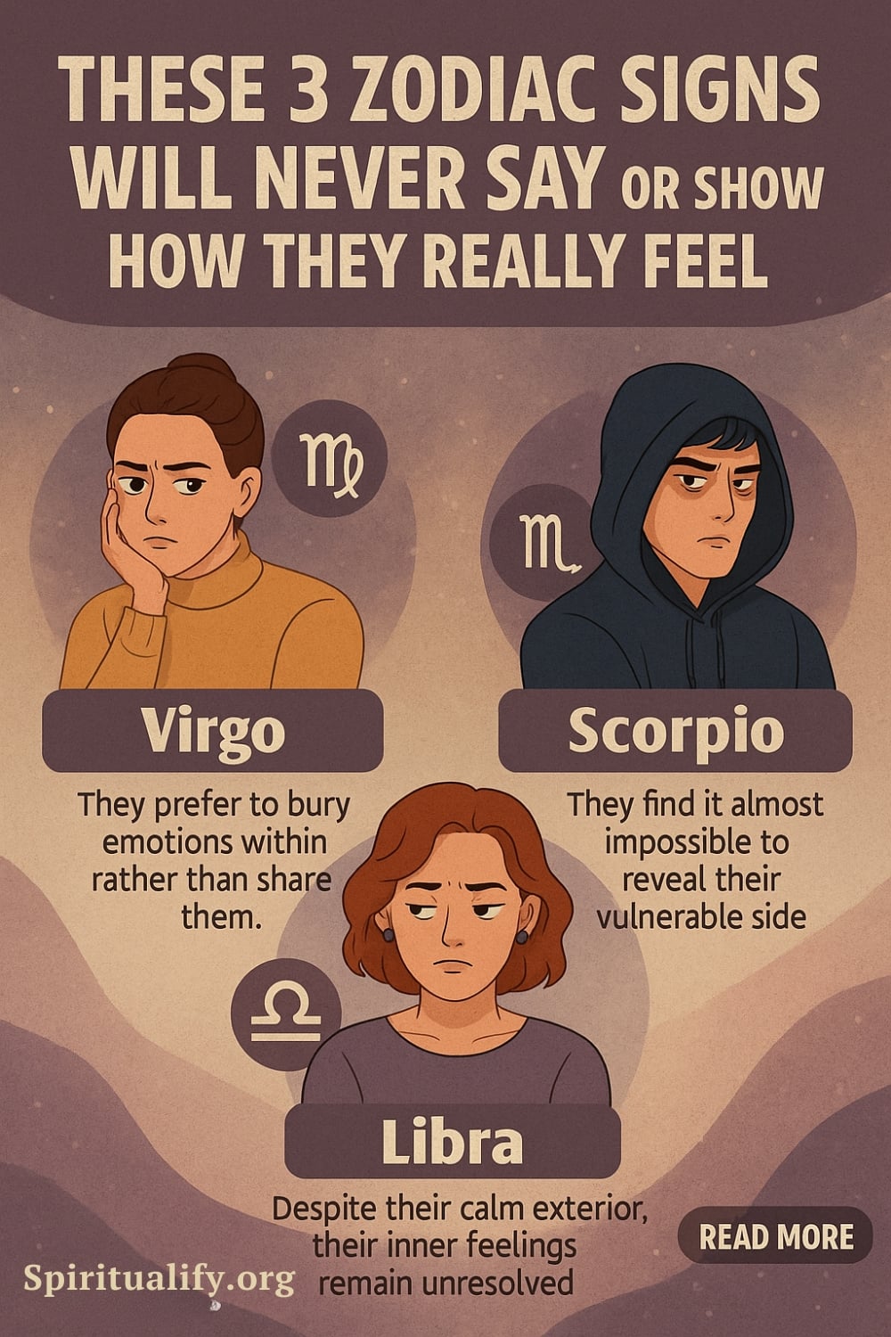 These 4 Zodiac Signs Will Never Say Or Show How They Really Feel Infographic