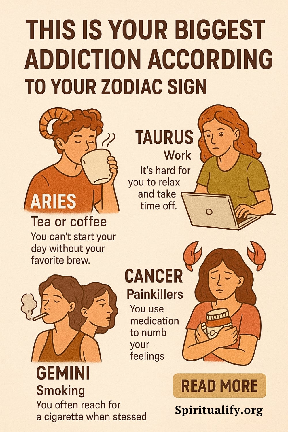 This Is Your Biggest Addiction According To Your Zodiac Sign Infographic