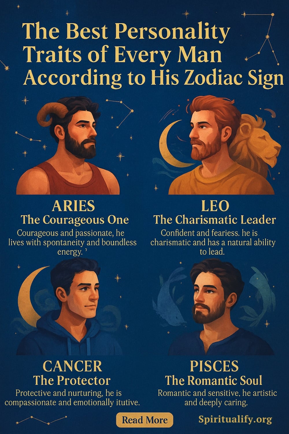 The Best Personality Traits of Every Man According to His Zodiac Sign Infographic