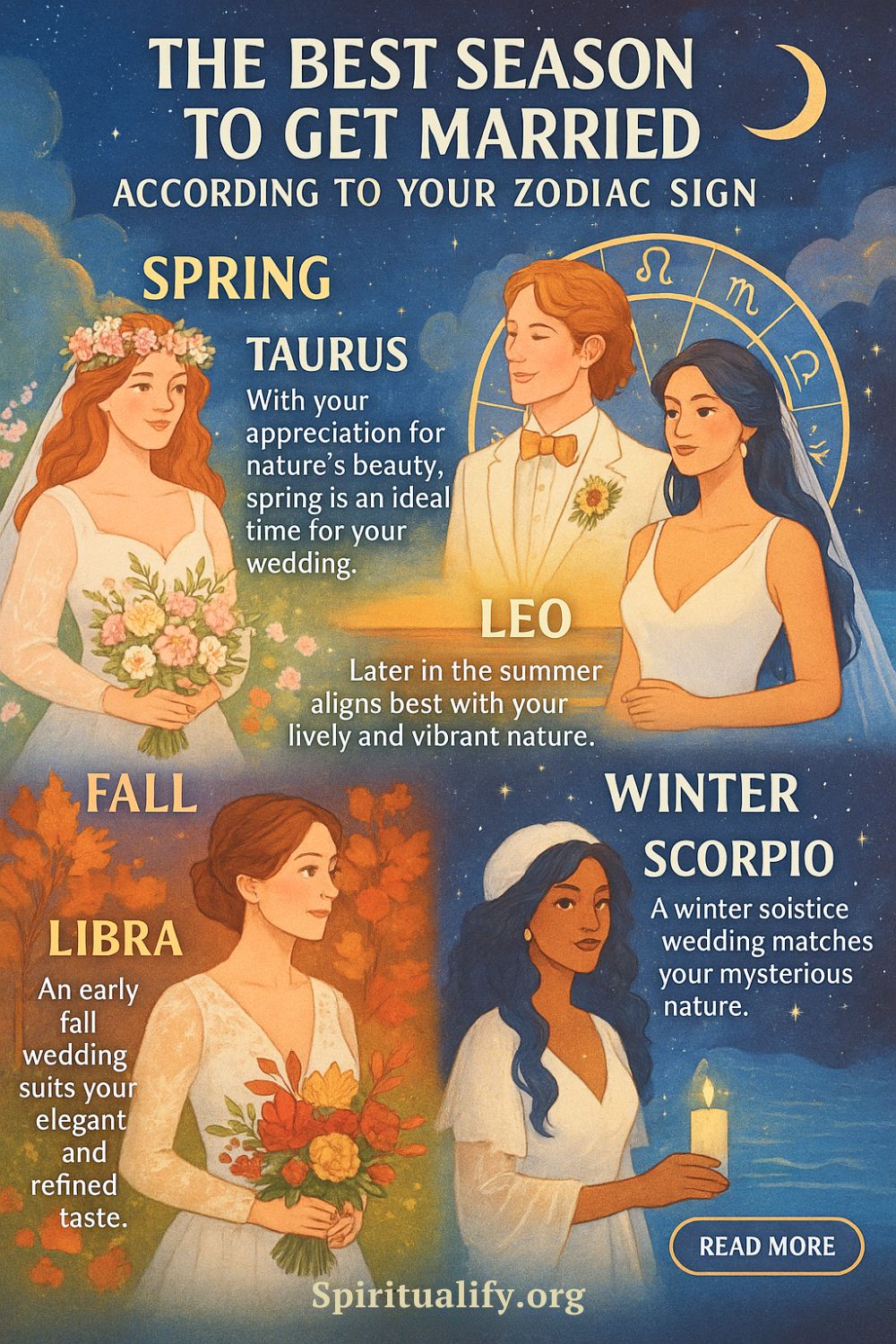 The Best Season To Get Married According To Your Zodiac Sign Infographic