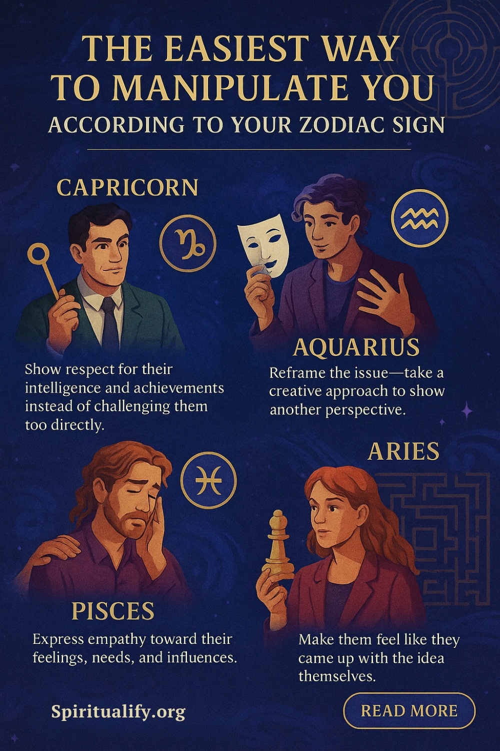 The Easiest Way To Manipulate You According To Your Zodiac Sign Infographic
