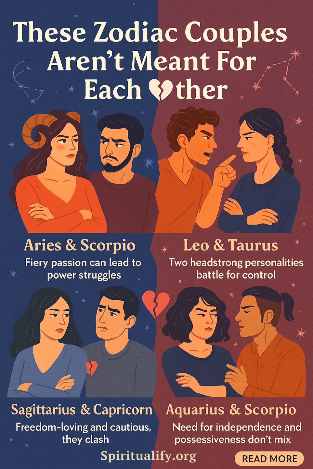 These 8 Zodiac Couples Aren’t Meant For Each Other Infographic