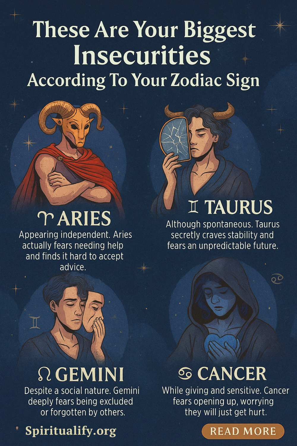 These Are Your Biggest Insecurities According To Your Zodiac Sign Infographic