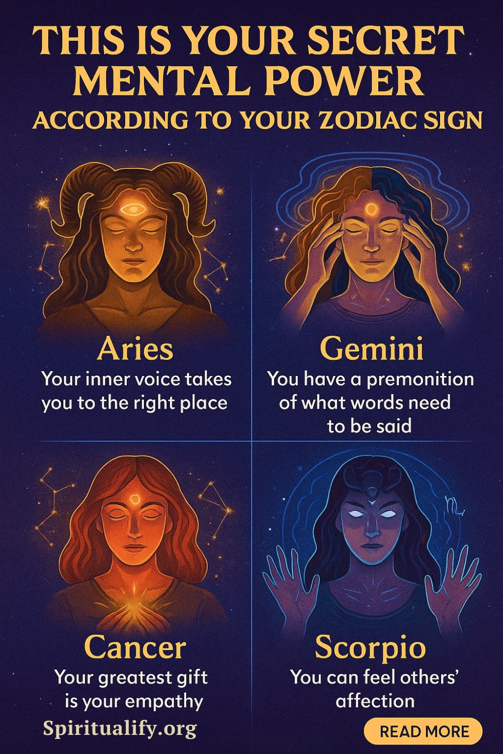 This Is Your Secret Mental Power According To Your Zodiac Sign Infographic