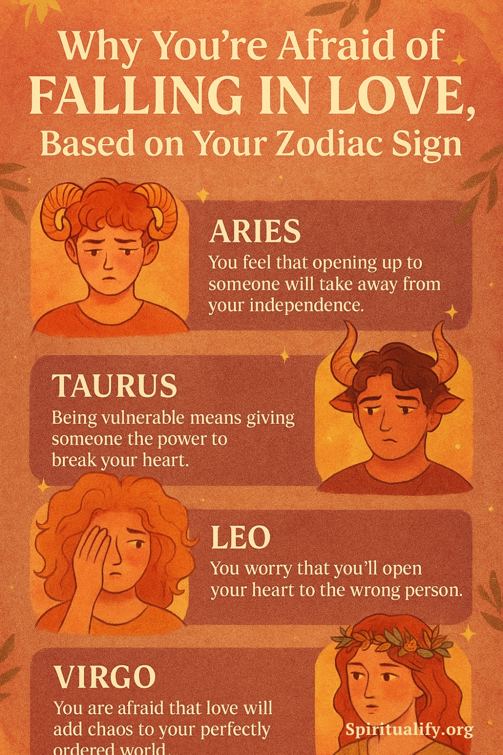 Why You’re Afraid of Falling in Love, Based on Your Zodiac Sign Infographic