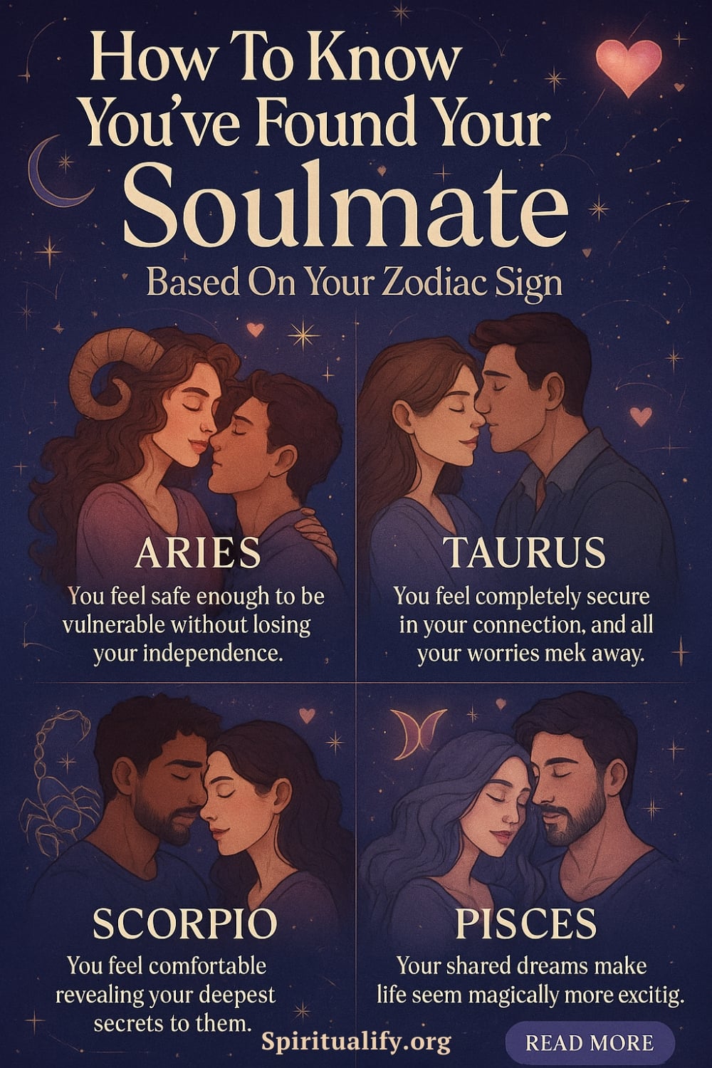 How To Know You’ve Found Your Soulmate Based On Your Zodiac Sign Infographic