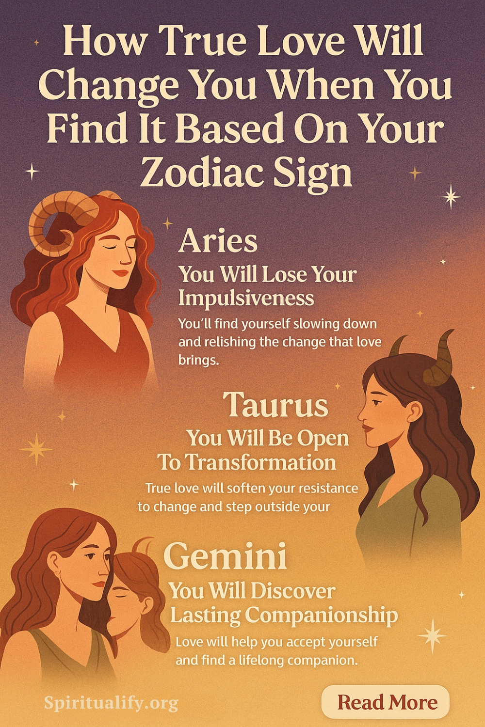 How True Love Will Change You When You Find It Based On Your Zodiac Sign Infographic