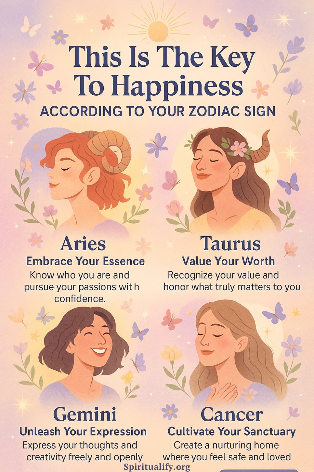 This is The Key To Happiness According To Your Zodiac Sign Infographic