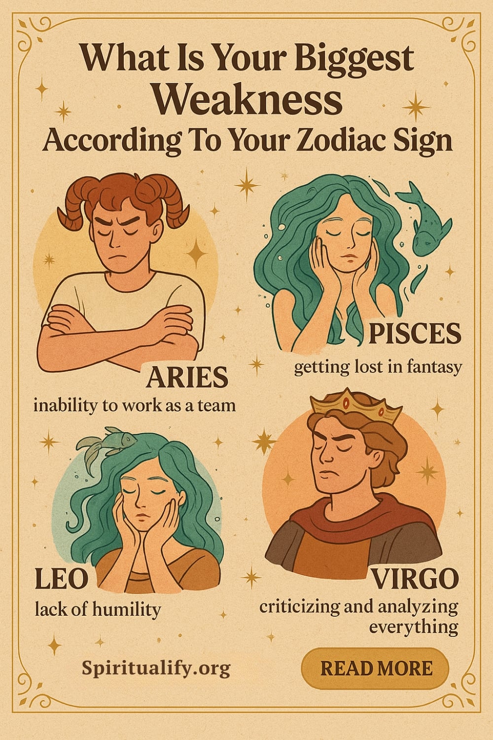 What Is Your Biggest Weakness According To Your Zodiac Sign Infographic