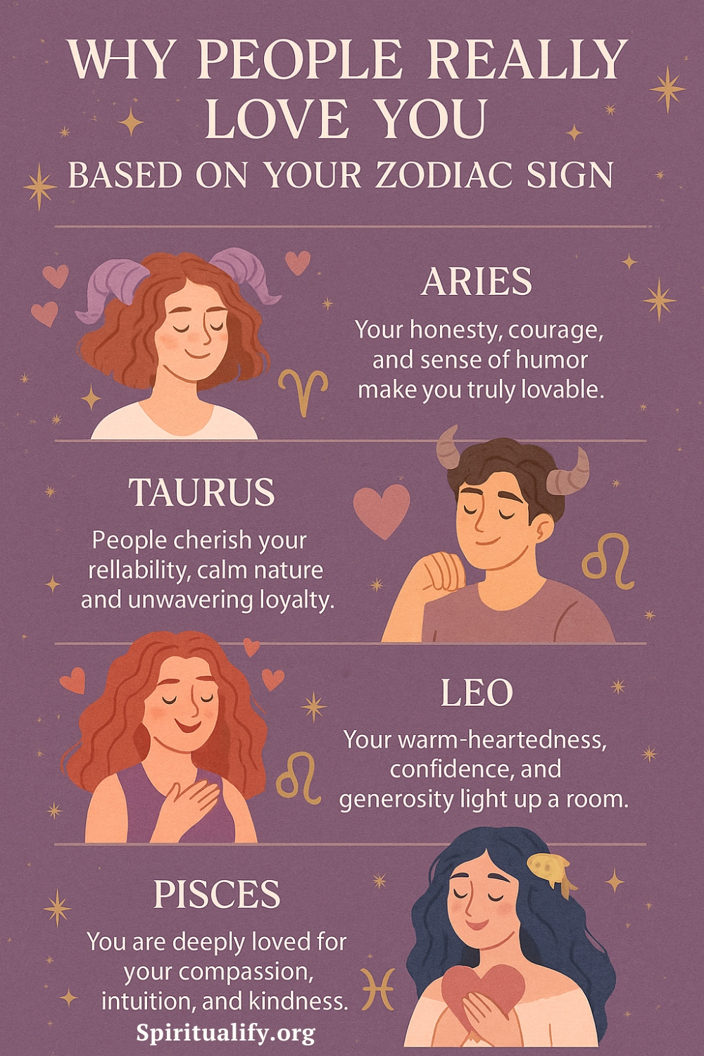 Why People Really Love You Based On Your Zodiac Sign Infographic